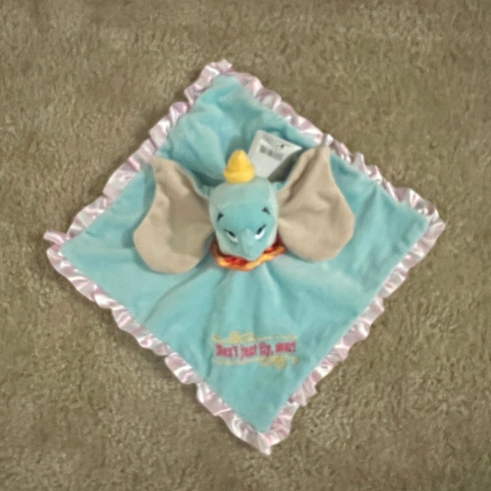 Disney Blue Dumbo Security Blanket